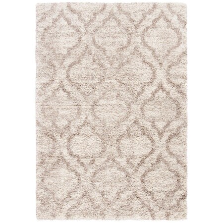 Safavieh 8 x 10 ft. Hudson Shag Power Loomed Rectangle Area Rug; Multi Ivory & Beige SGH284E-8